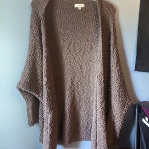 Chocolate brown popcorn cardi